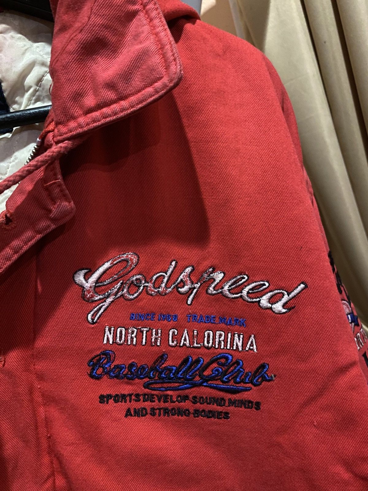 Godspeed Vintage Godspeed North Carolina Red Hooded Jacket Size US L / EU 52-54 / 3 - 9 Thumbnail
