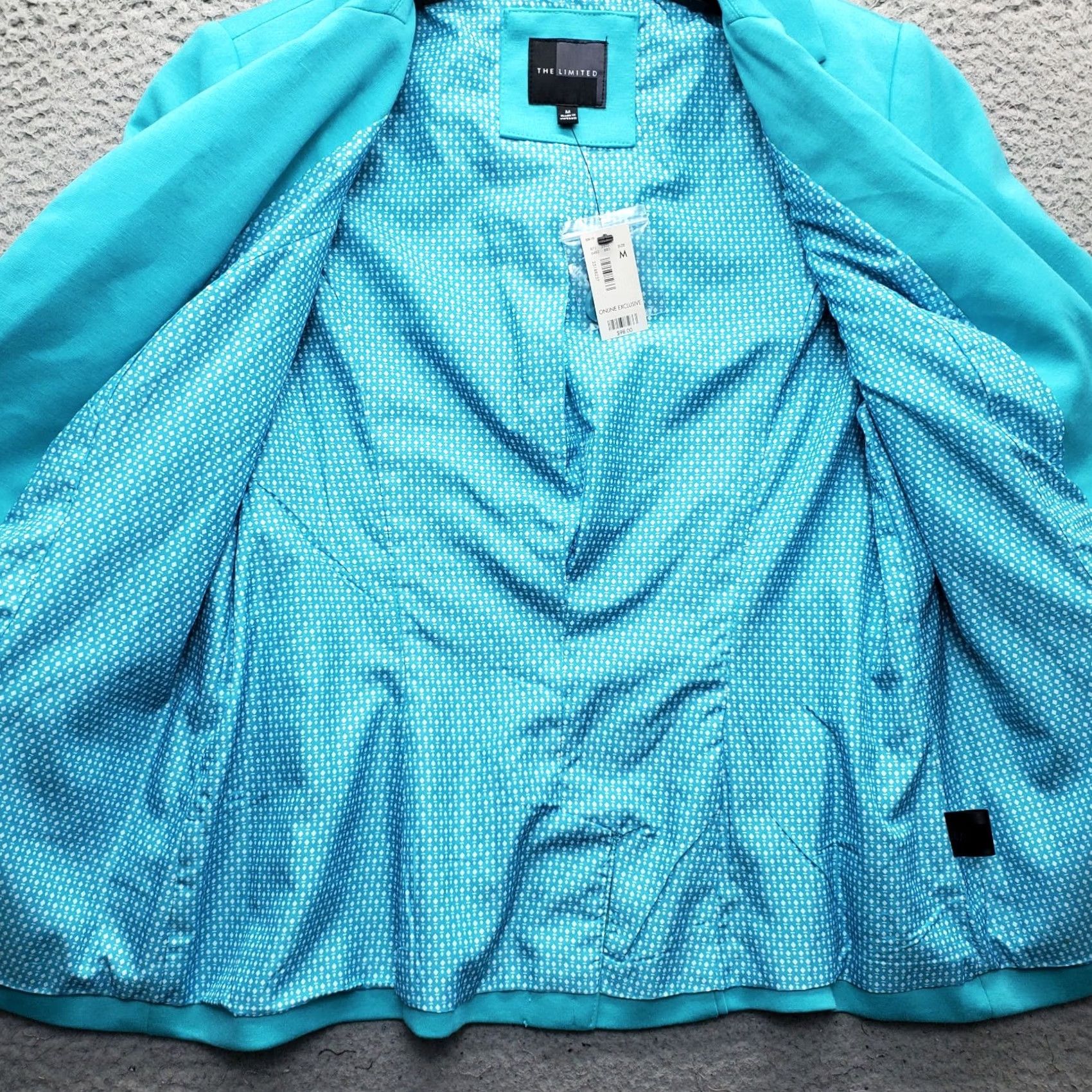 Vintage The Limited Blazer Jacket Womens Size M: Blue Solid Notch Lapel Single Breasted, Formal, Business, Jacket, Blazer Size M / US 6-8 / IT 42-44 - 6 Thumbnail