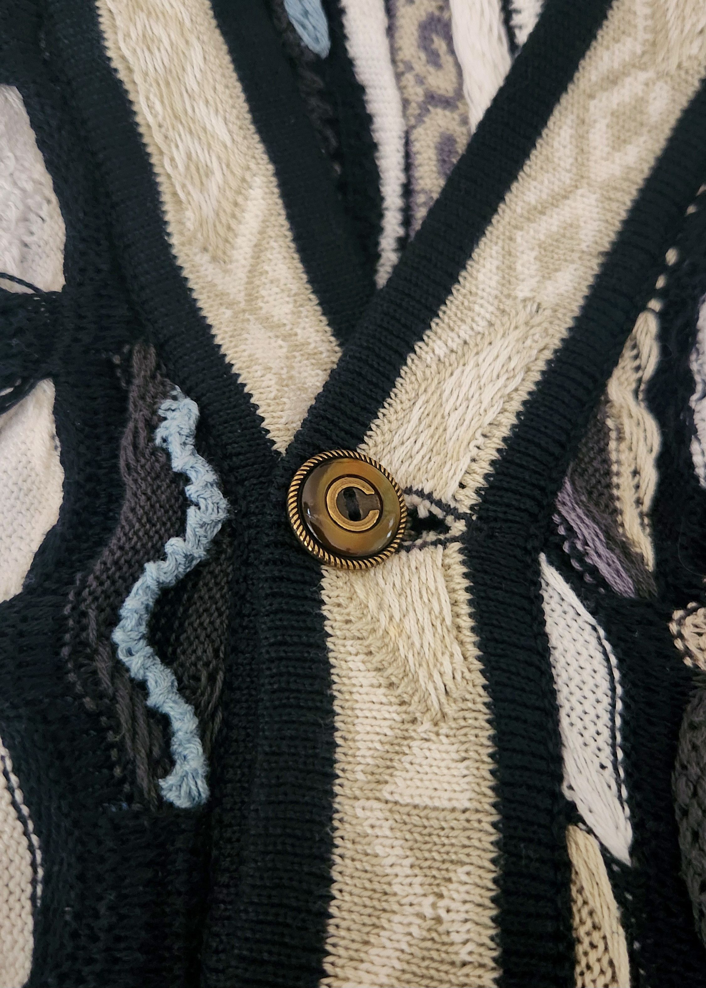 Coogi × Vintage Coogi Australia Cardigan Sweater Rare Vintage 3D dimensional Size US M / EU 48-50 / 2 - 9 Thumbnail