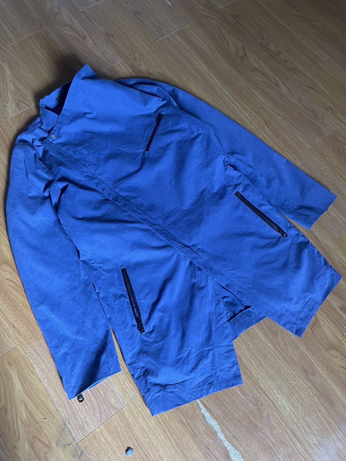 If Six Was Nine THE ♰ TWELVE ♰ Asymmetrical Wrap Coat In Blue Size M / US 6-8 / IT 42-44 - 1 Thumbnail