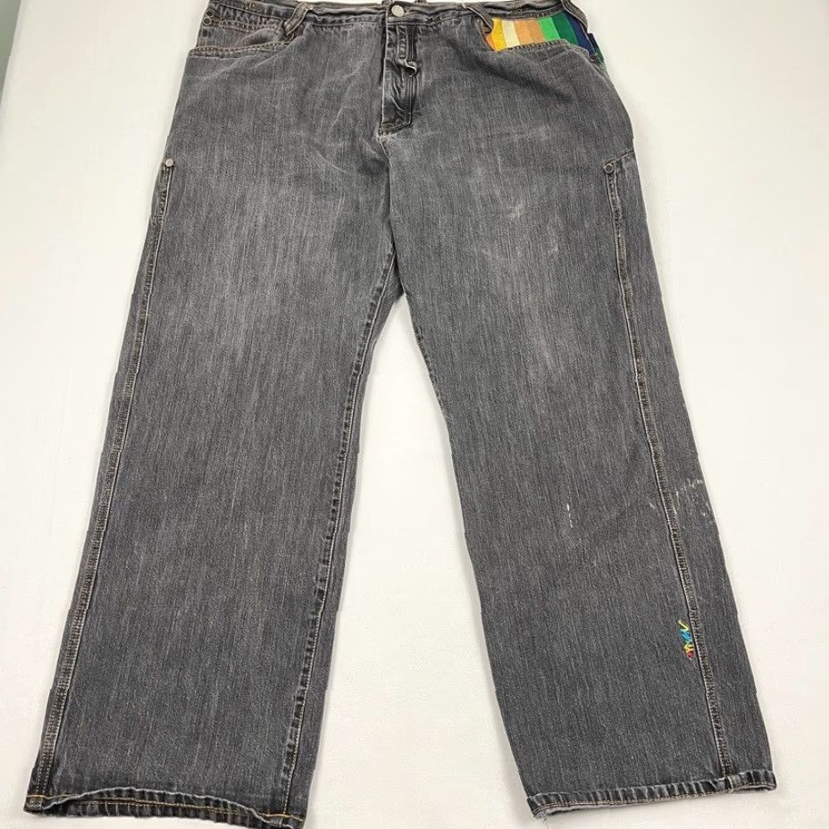 Coogi VINTAGE COOGI Jeans 42x32 Gray Denim Wide Leg Baggy Hip Hop Embroidered 90s Mens Size US 42 / EU 58 - 4 Thumbnail