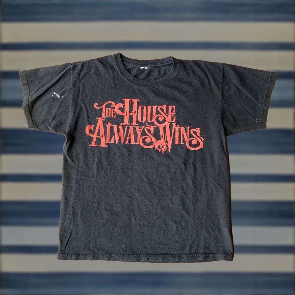 Twins VINTAGE Halloween Horror Nights 2021 The House Always Wins T-Shirt XS Black Short Sleeve Crew Neck Logo Halloween Mens XS Size US XS / EU 42 / 0 - 1 Thumbnail