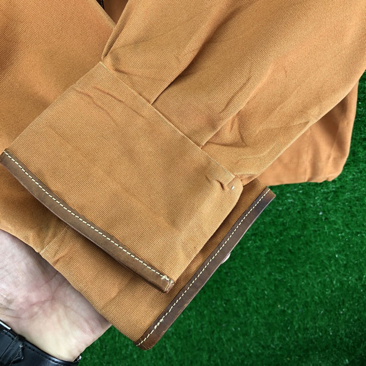 Il Bisonte Vintage IL Bisonte Zipper Jacket Duck Canvas Leather Size US S / EU 44-46 / 1 - 11 Thumbnail