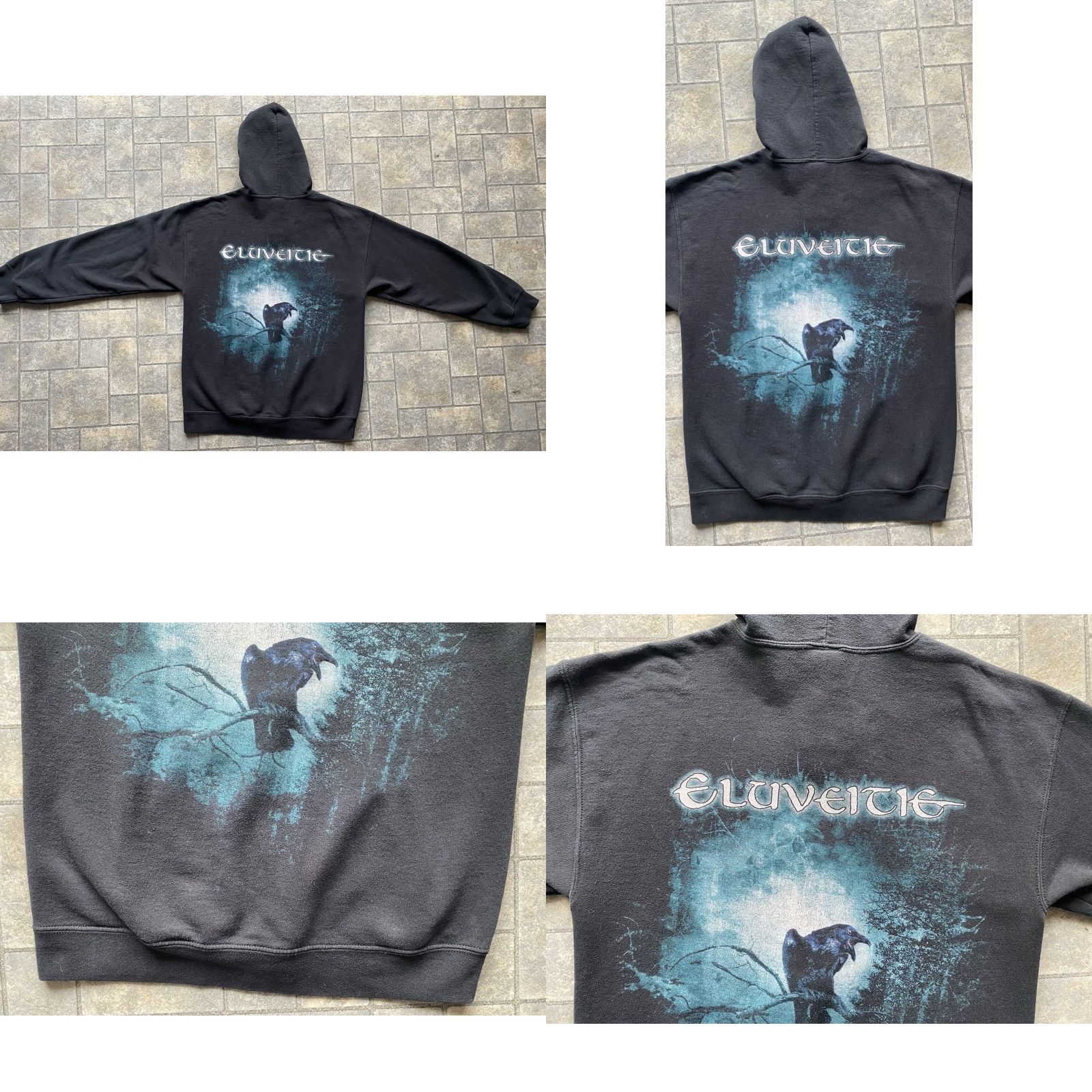 Gildan Eluveitie Hoodie Sweatshirt Black Gildan Adult Medium Full Zip Folk Metal Band Mens M Rock Music Theme Size US M / EU 48-50 / 2 - 9 Thumbnail
