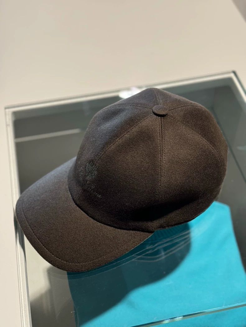 Loro Piana LORO PIANA size XL Men's dark green casual cashmere cap 100 Size ONE SIZE - 2 Thumbnail