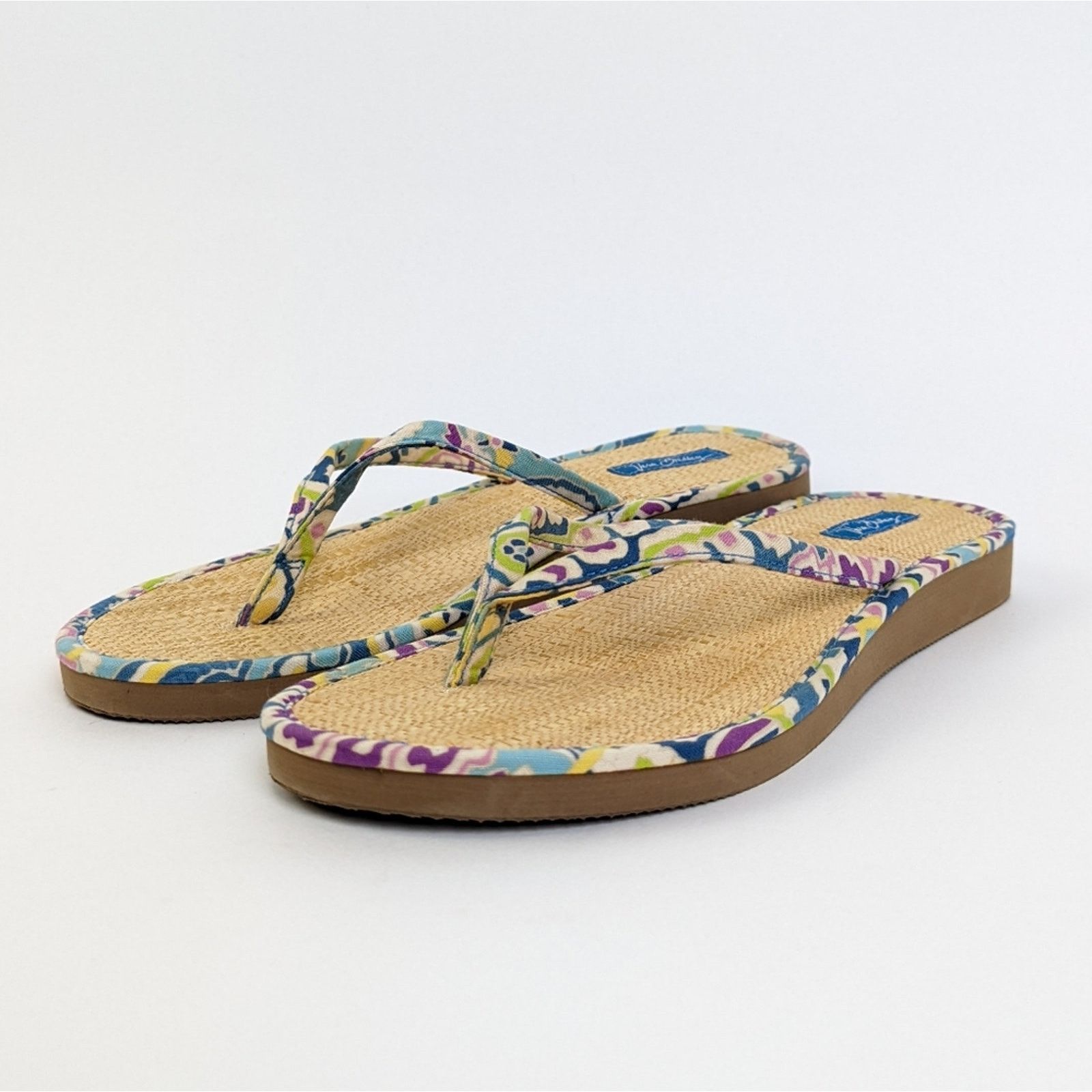 Vera Bradley Vera Bradley Straw Flip Flop Sandals in Capri Blue - 6.5 Size US 6.5 / IT 36.5 - 2 Thumbnail