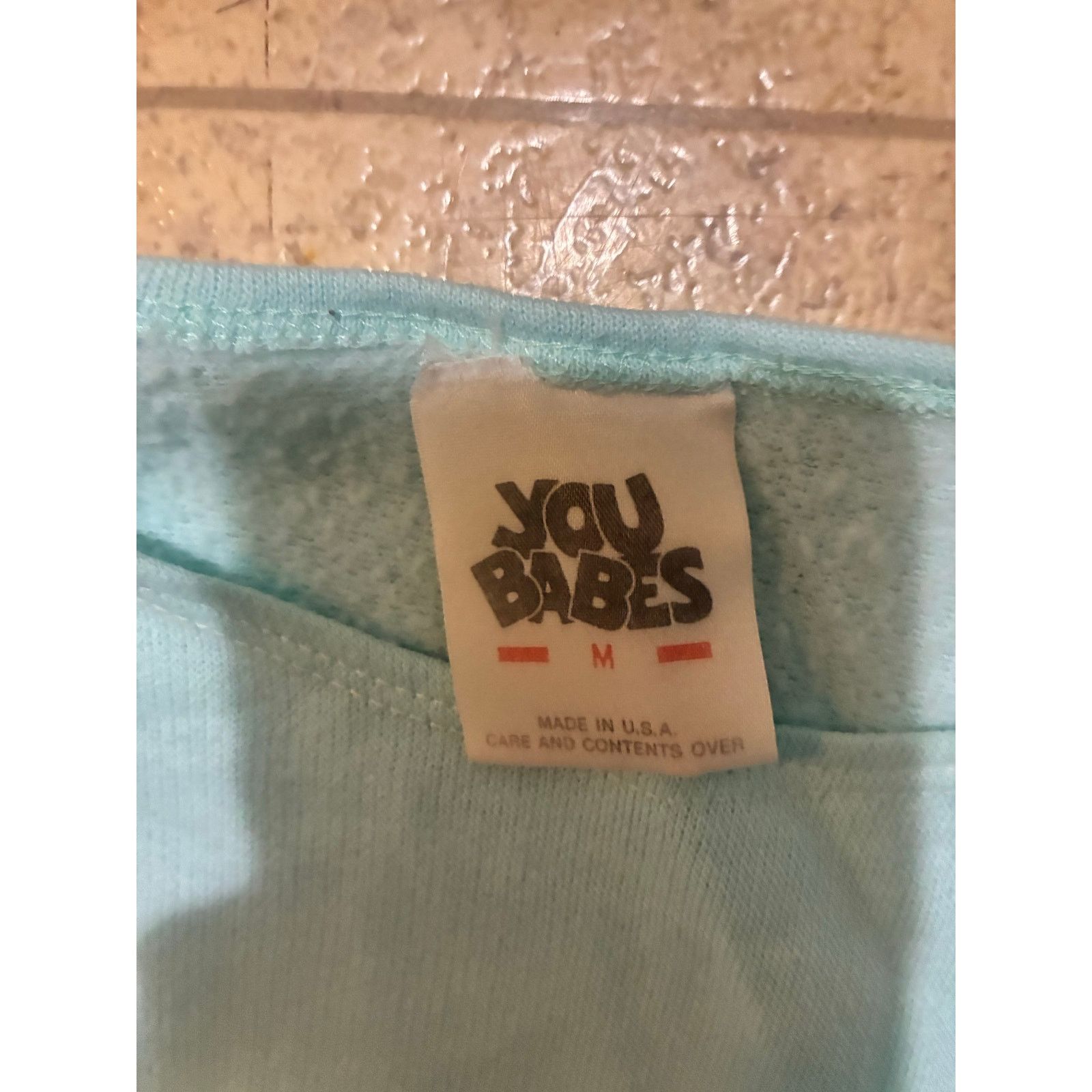 Other Vintage U Babes Long Sleeve Baby Blue T-Shirt Medium Women’s Size ONE SIZE - 4 Thumbnail