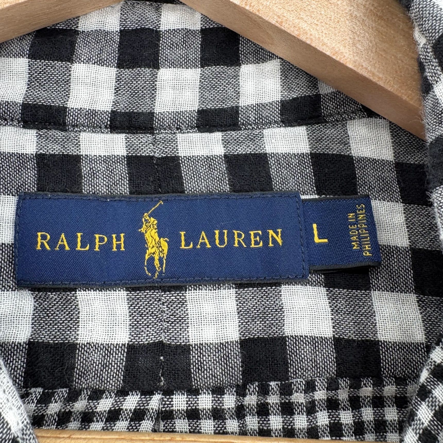 Ralph Lauren Ralph Lauren Shirt Mens Large Black Check Flannel Long Sleeve Button Down Casual Size US L / EU 52-54 / 3 - 4 Thumbnail