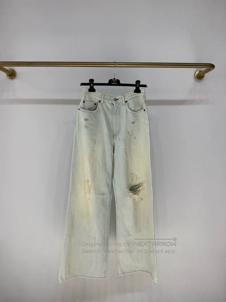 Acne Studios 25SS Spring/Summer Ink Wash Distressed High-R