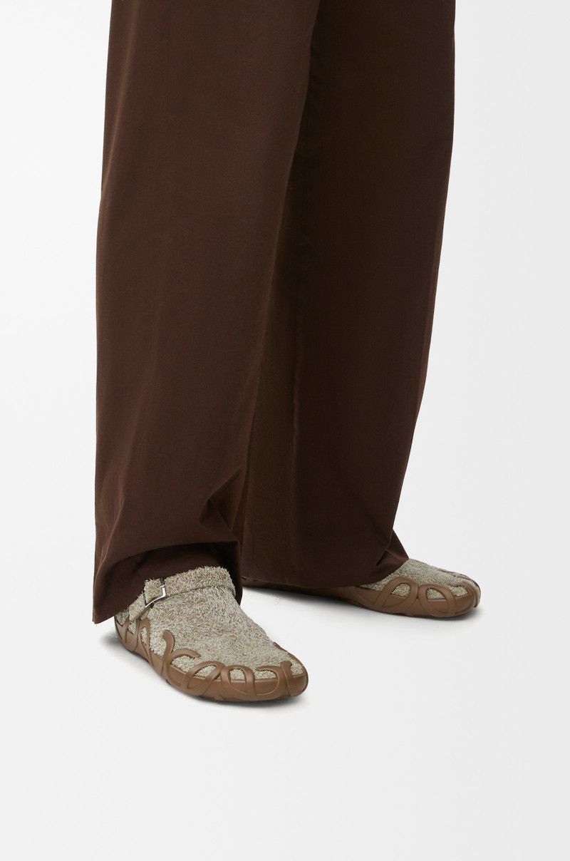 Loewe o1in1g0426 Rise Loafers in Brushed Suede in Khaki Green Size US 8 / EU 41 - 2 Thumbnail