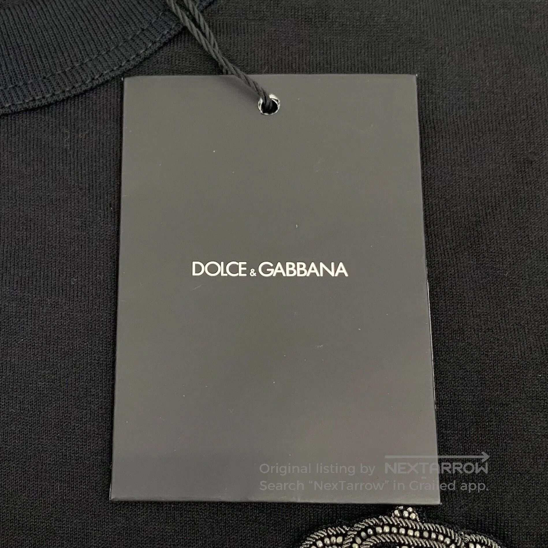 Dolce & Gabbana Dolce Gabbana Black Crown Bee Beaded T. Size US M / EU 48-50 / 2 - 7 Thumbnail