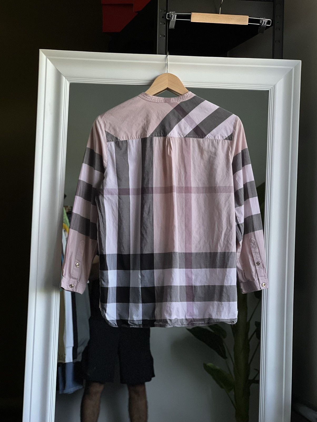 Burberry Burberry Pink House Check Cotton Shirt Grandad Collar Size M Size M / US 6-8 / IT 42-44 - 10 Thumbnail