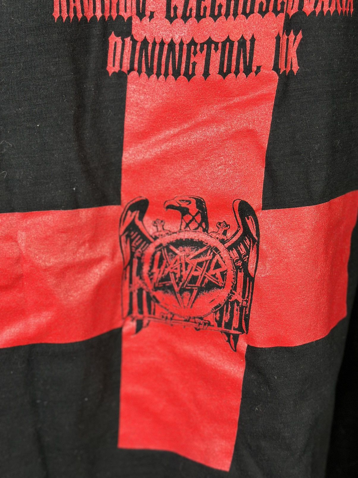 Vintage Vintage 90s Slayer Brockum Tour T-shirt 1992 Concert Rare Size US XL / EU 56 / 4 - 11 Thumbnail