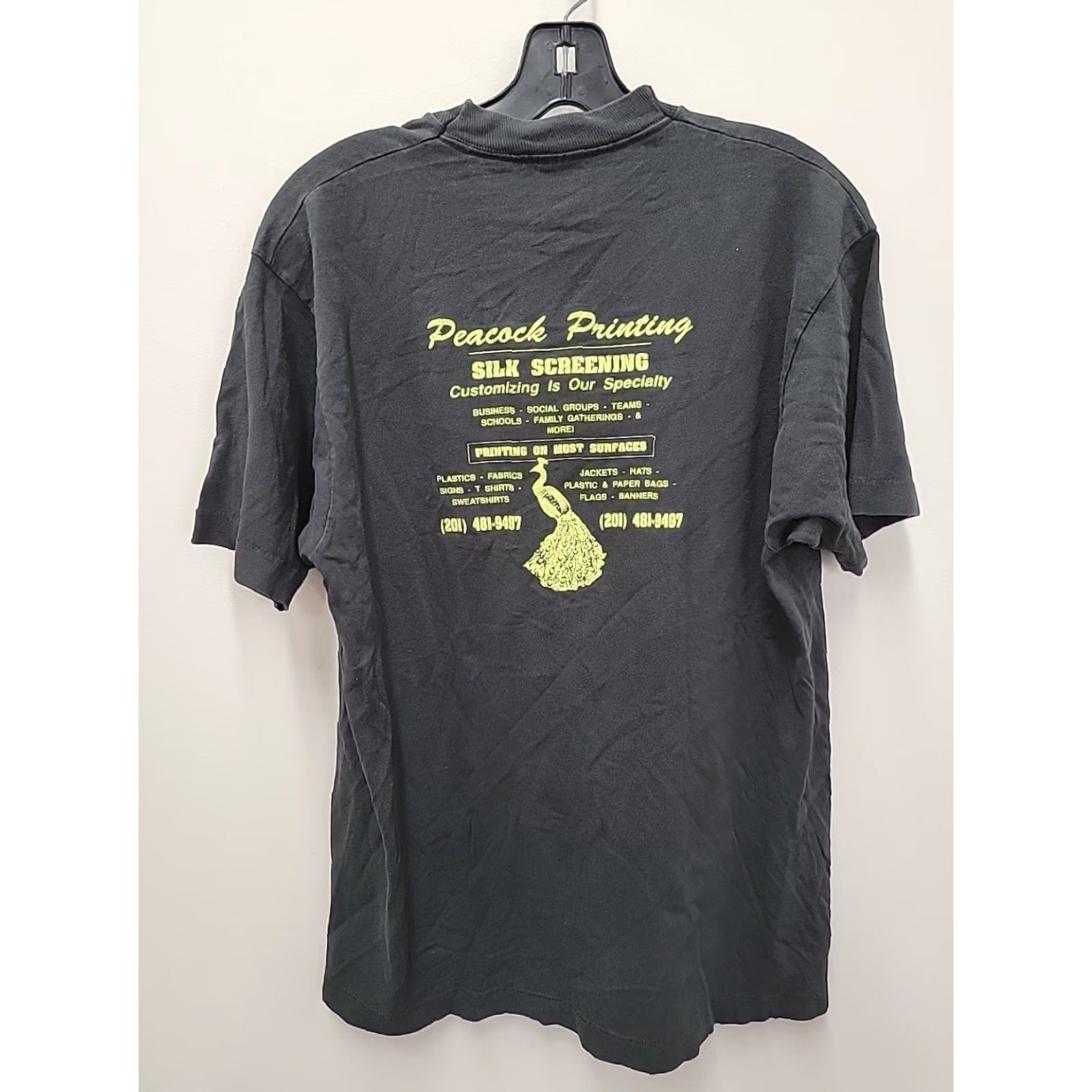 Fruit Of The Loom VINTAGE Fruit of the Loom Shirt Mens L Black Crew Neck Short Sleeve Art Graphic 1980s Escher-Style? Size US L / EU 52-54 / 3 - 5 Thumbnail