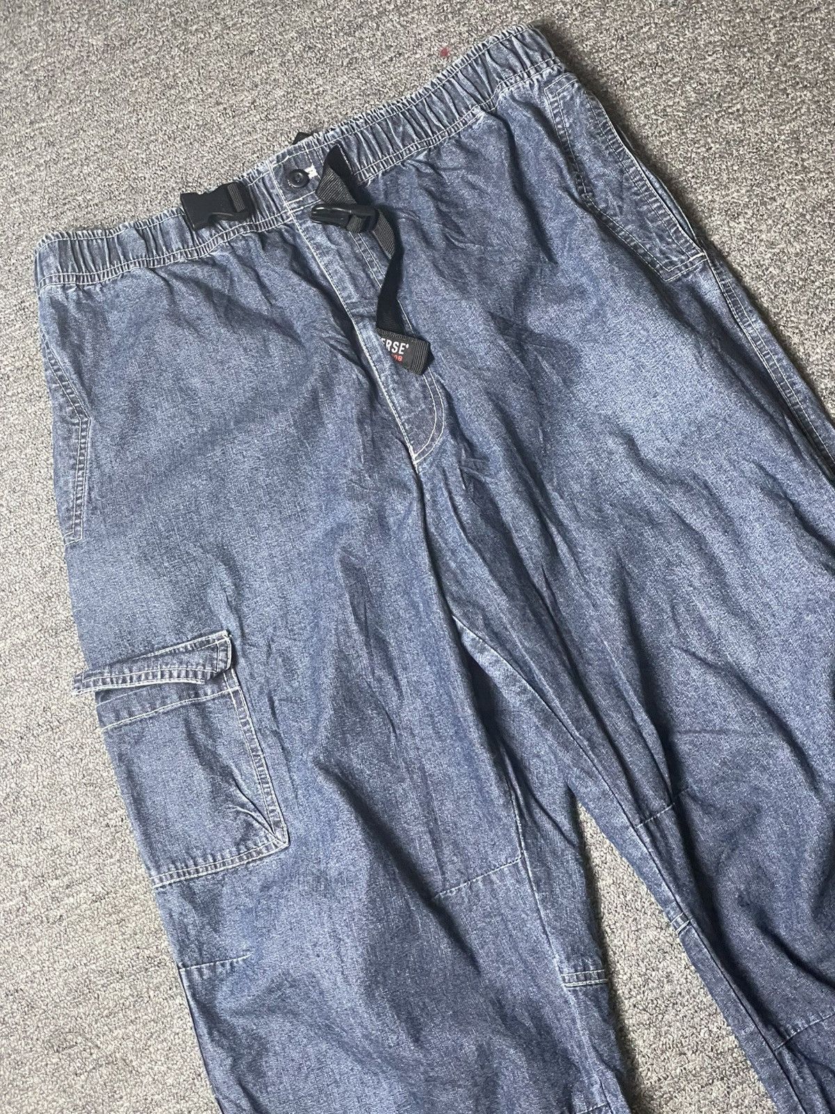 Converse × Vintage CONVERSE Wide Baggy Cargo Jeans (112) Size US 35 - 3 Thumbnail
