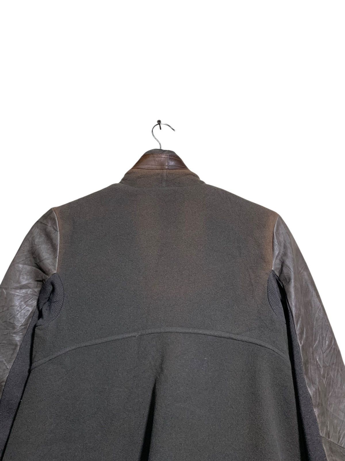 Rick Owens 🔥VTG RICK OWENS DARK DUST LEATHER/WOOL BIKER JACKET Size US S / EU 44-46 / 1 - 11 Thumbnail