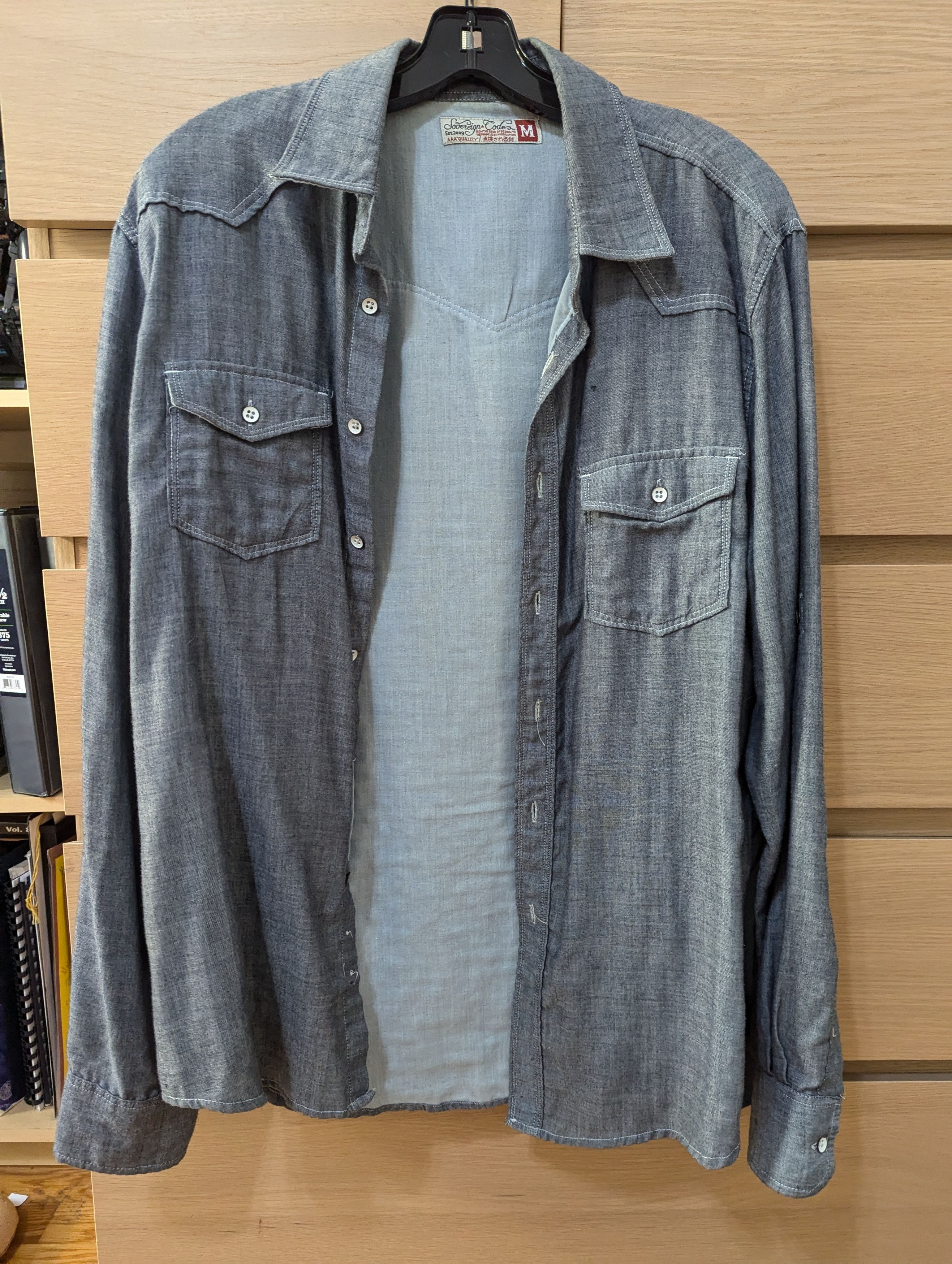 Sovereign Code Soft looks like denim western style button down shirt Size US M / EU 48-50 / 2 - 1 Thumbnail