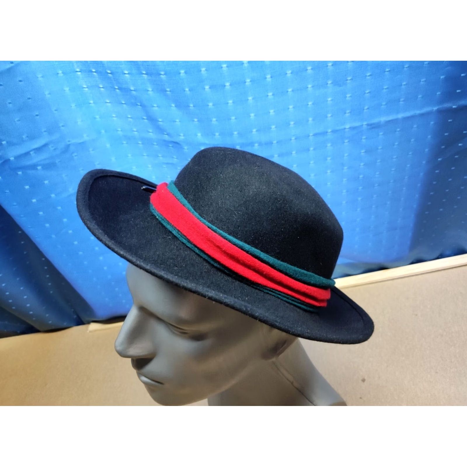 Vintage VINTAGE Perschel Womens Fedora Wool Felt Black Lined Germany Size 60 Wool Felt Vintage Wool Fedora Women Black 60 Mens? Size ONE SIZE - 2 Thumbnail