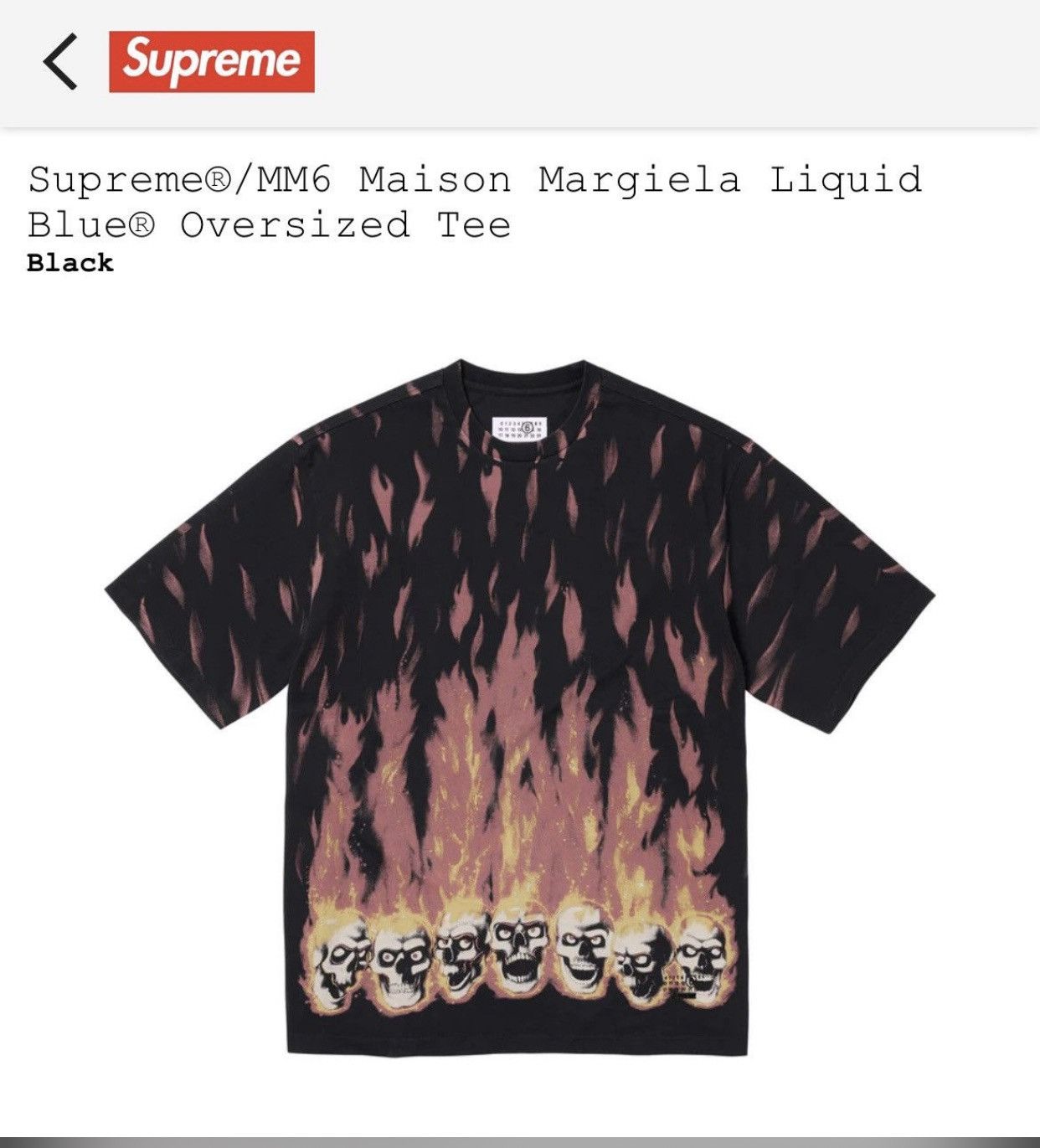 サイズMSupreme x MM6 Maison Margiela Liquid M