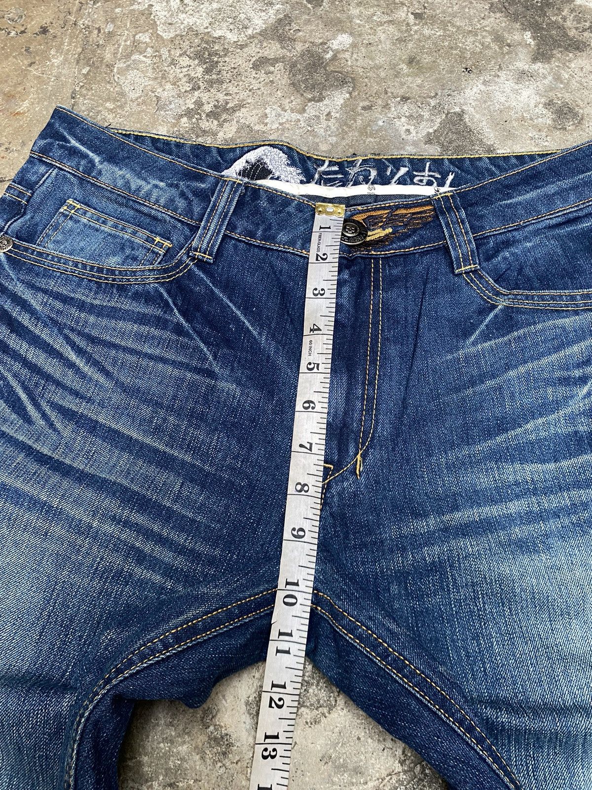 Japanese Brand Big Train Osaka Distressed Faded Blue Denim Japan Size US 36 / EU 52 - 8 Thumbnail