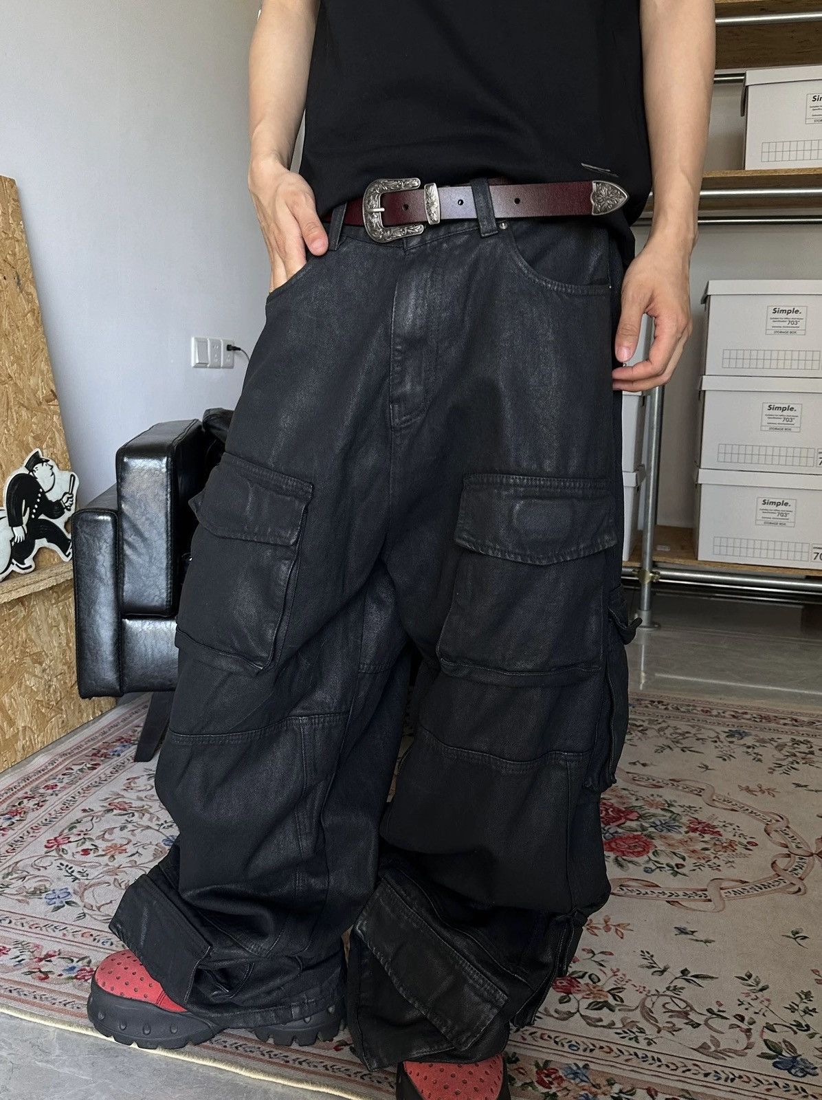 Japanese Brand × Vintage Retro punk fashion western leather buckle belt Size ONE SIZE - 3 Thumbnail