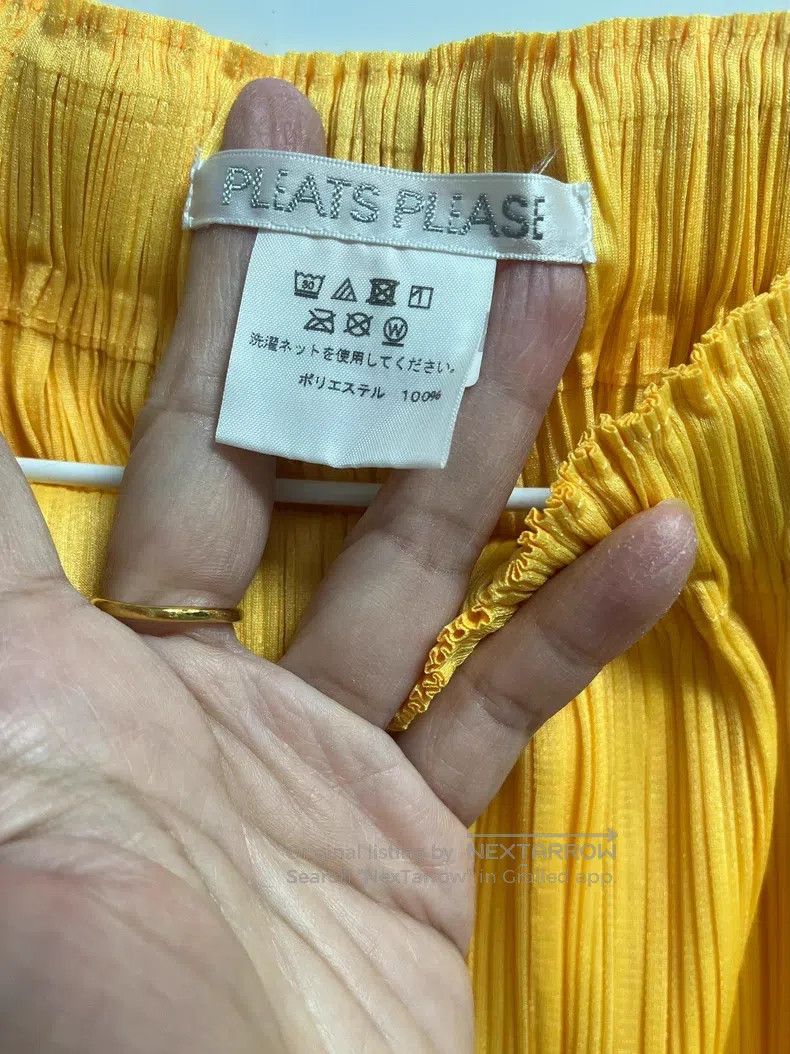 Issey Miyake Issey Miyake size:3 Yellow Midi Skirt Size 31" - 2 Thumbnail