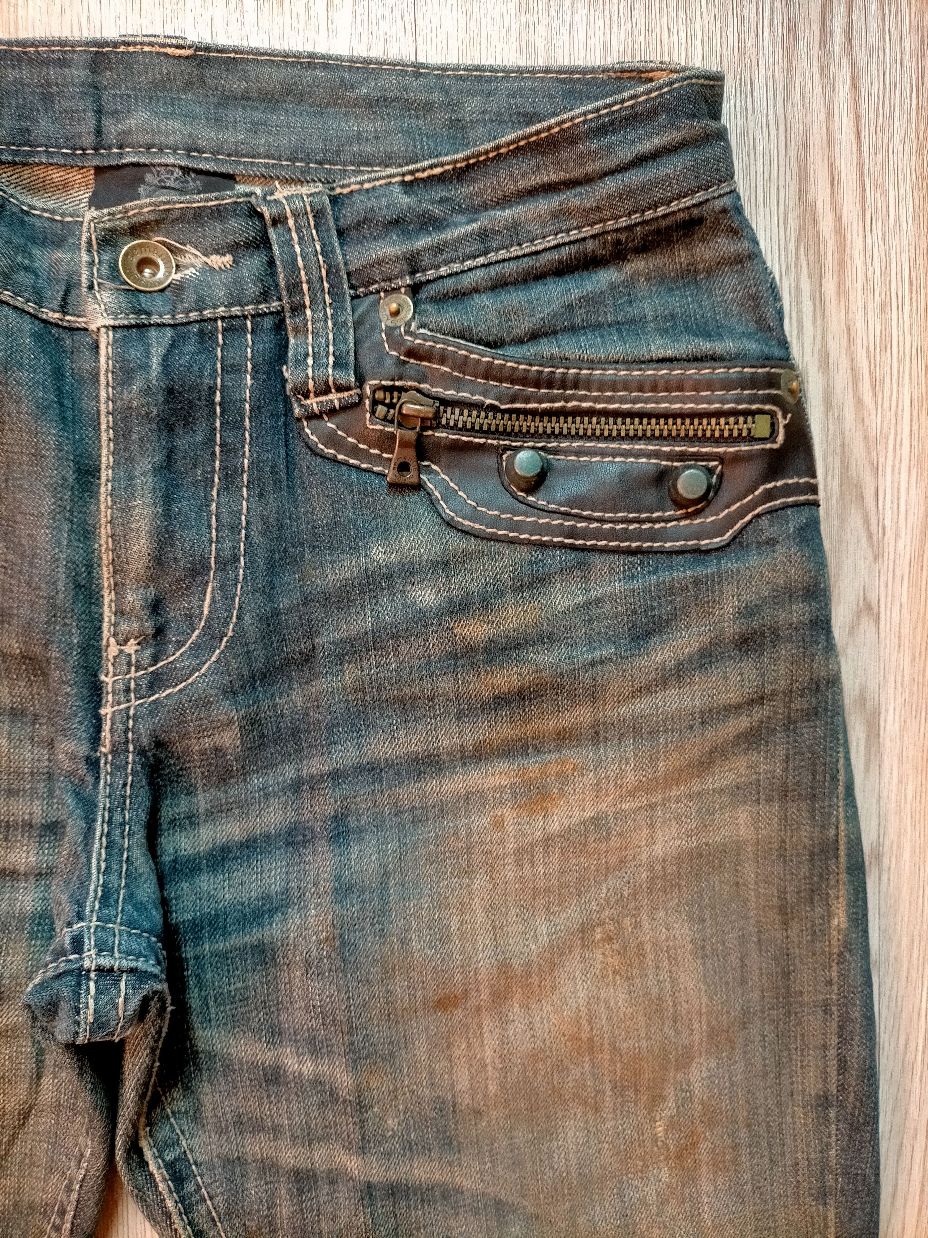 If Six Was Nine × Japanese Brand Flare Jeans Semantic Design Leather pocket Boot cut Denim Size US 31 - 5 Thumbnail