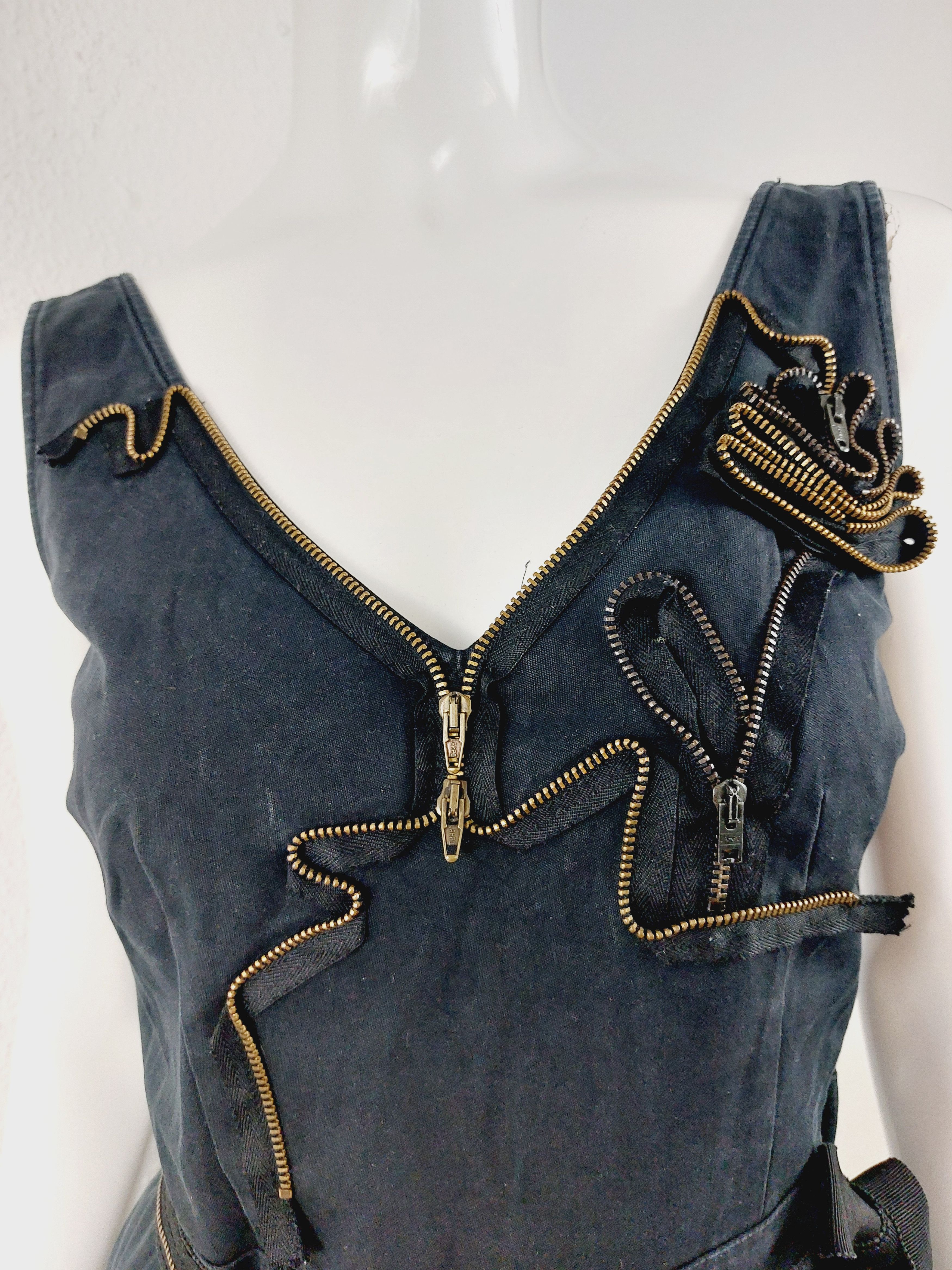 Moschino Moschino Cheap and Chic Zip Zipper Denim Jeans Midi Dress Size S / US 4 / IT 40 - 5 Thumbnail