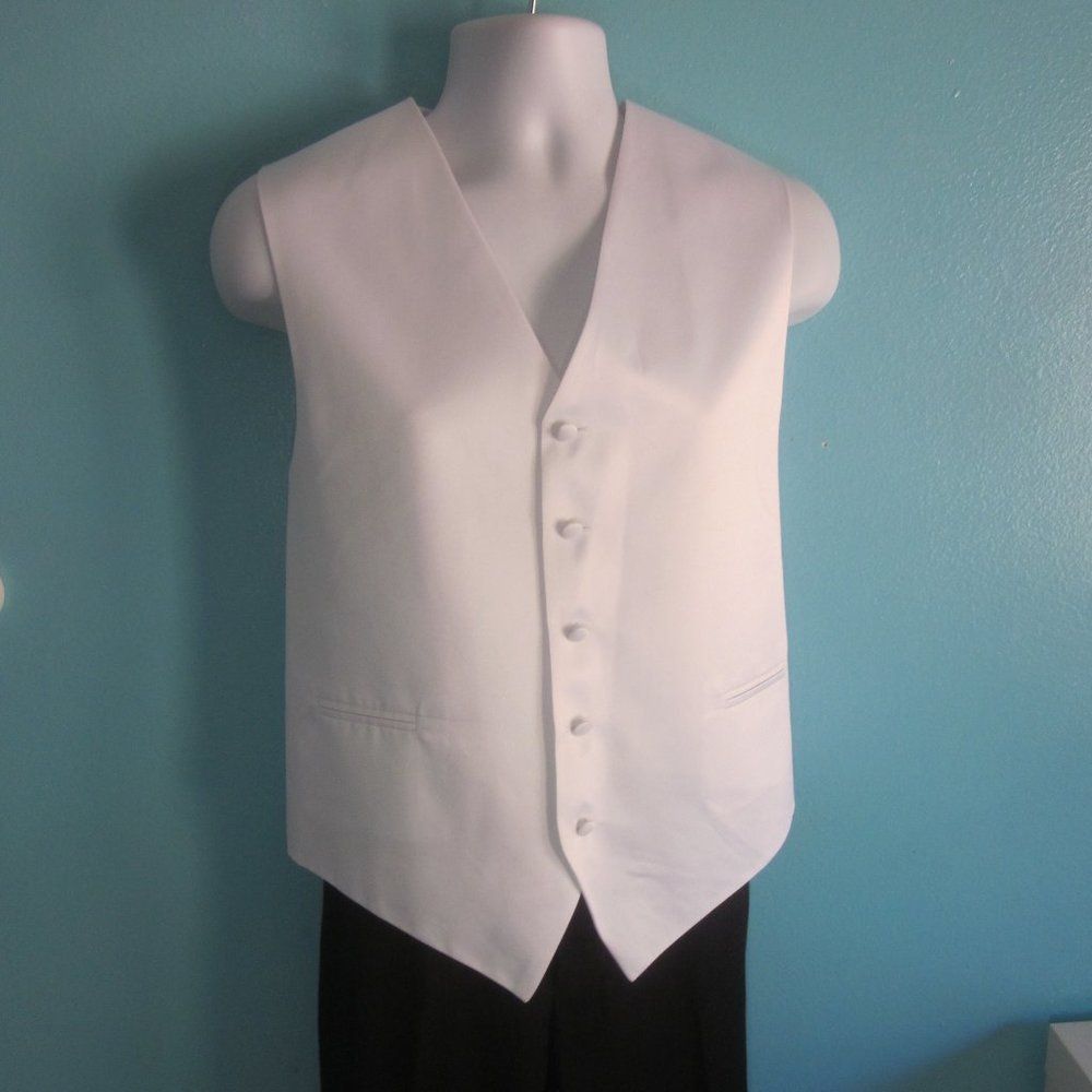 Other Mens White Jacket & Vest from Retro Paris Size M Prom Wear Size 40R - 2 Thumbnail
