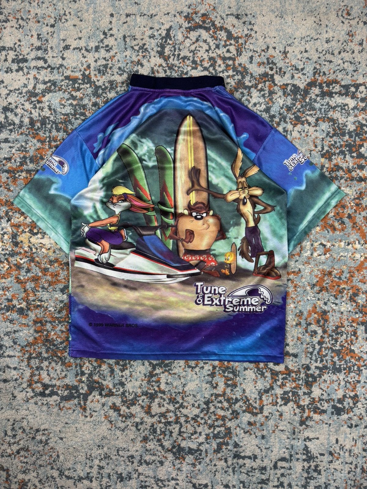 Vintage × Warner Bros Vintage 1999 crazy Warner bros graphic all over print Jersey Size US M / EU 48-50 / 2 - 2 Thumbnail
