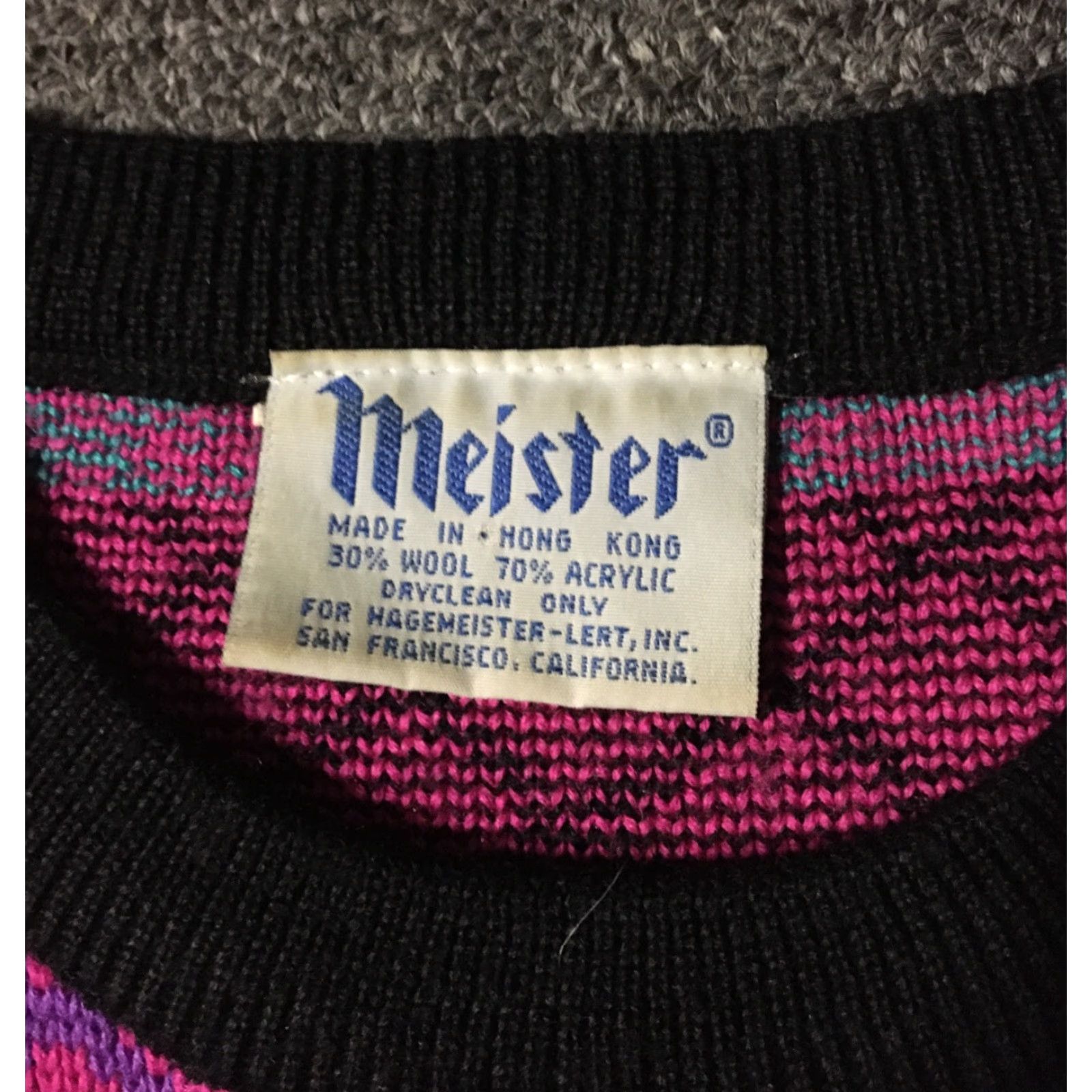 Vintage VINTAGE Meister Geometric Knit Sweater S Women Pink 80s 90s Abstract Pullover Art Heart Ski Sailing Camping Retro Hip Hop USA Size S / US 4 / IT 40 - 5 Thumbnail