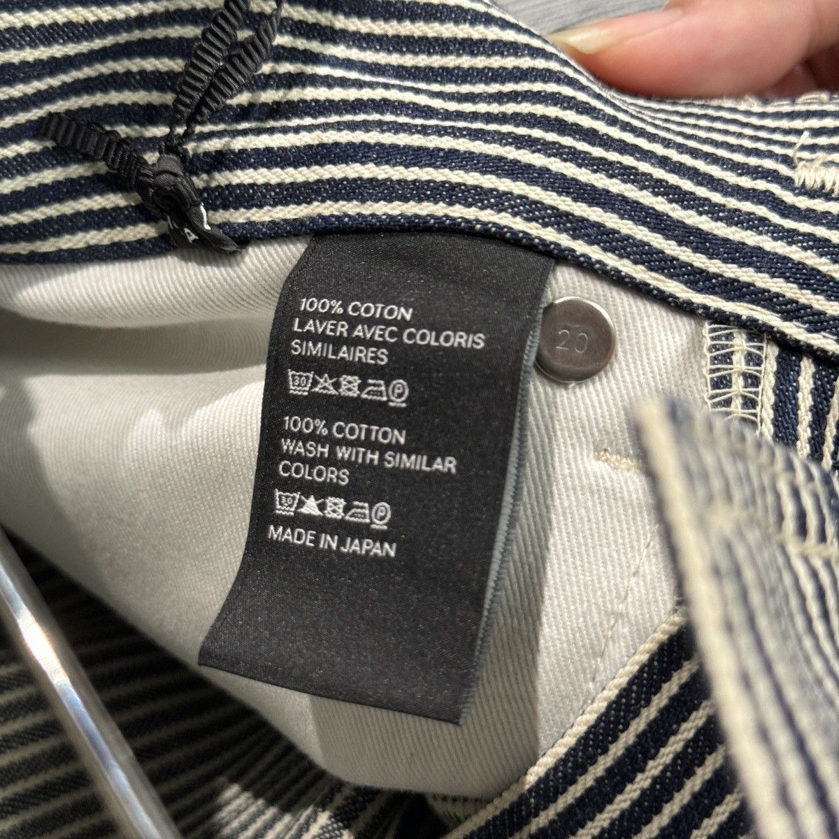 Celine SS20 Hedi Slimane Celine Serge Hickory Stripe Denim Jeans Size US 26 / EU 42 - 10 Thumbnail