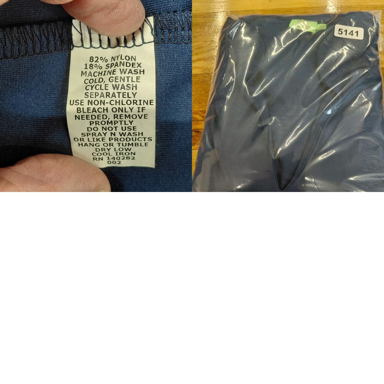 Vintage Katherine Way Shift Dress Womens XL Blue 3/4 Sleeve UPF 50+ Knit Nylon Spandex Dress Knee Length Casual Travel Size XL / US 12-14 / IT 48-50 - 10 Thumbnail