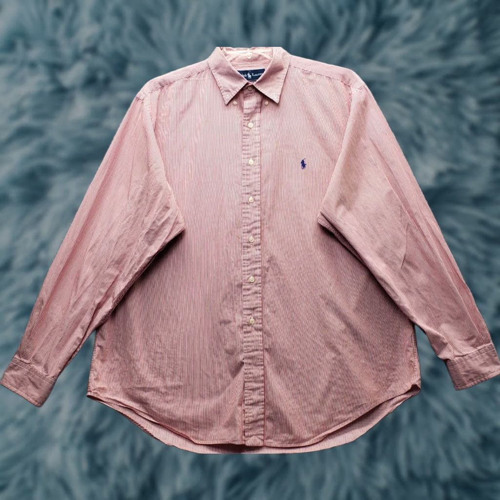 Ralph Lauren Ralph Lauren Mens Dress Shirt 17 Multicolor Striped Long Sleeve Button-Down Shirt Size 46R - 1 Thumbnail