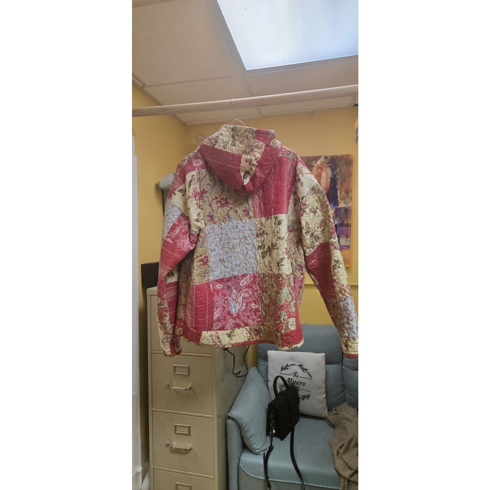 Handmade Handmade Oversized Quilt Hoodie upcycled Jacket Pullover Size US XXL / EU 58 / 5 - 3 Thumbnail