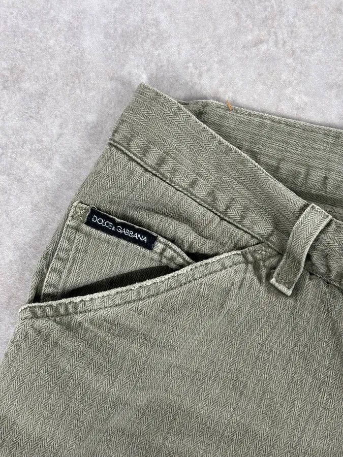 Dolce & Gabbana 2000s Dolce & Gabbana Khaki Green Straight Cozy Pants Size US 32 / EU 48 - 9 Thumbnail