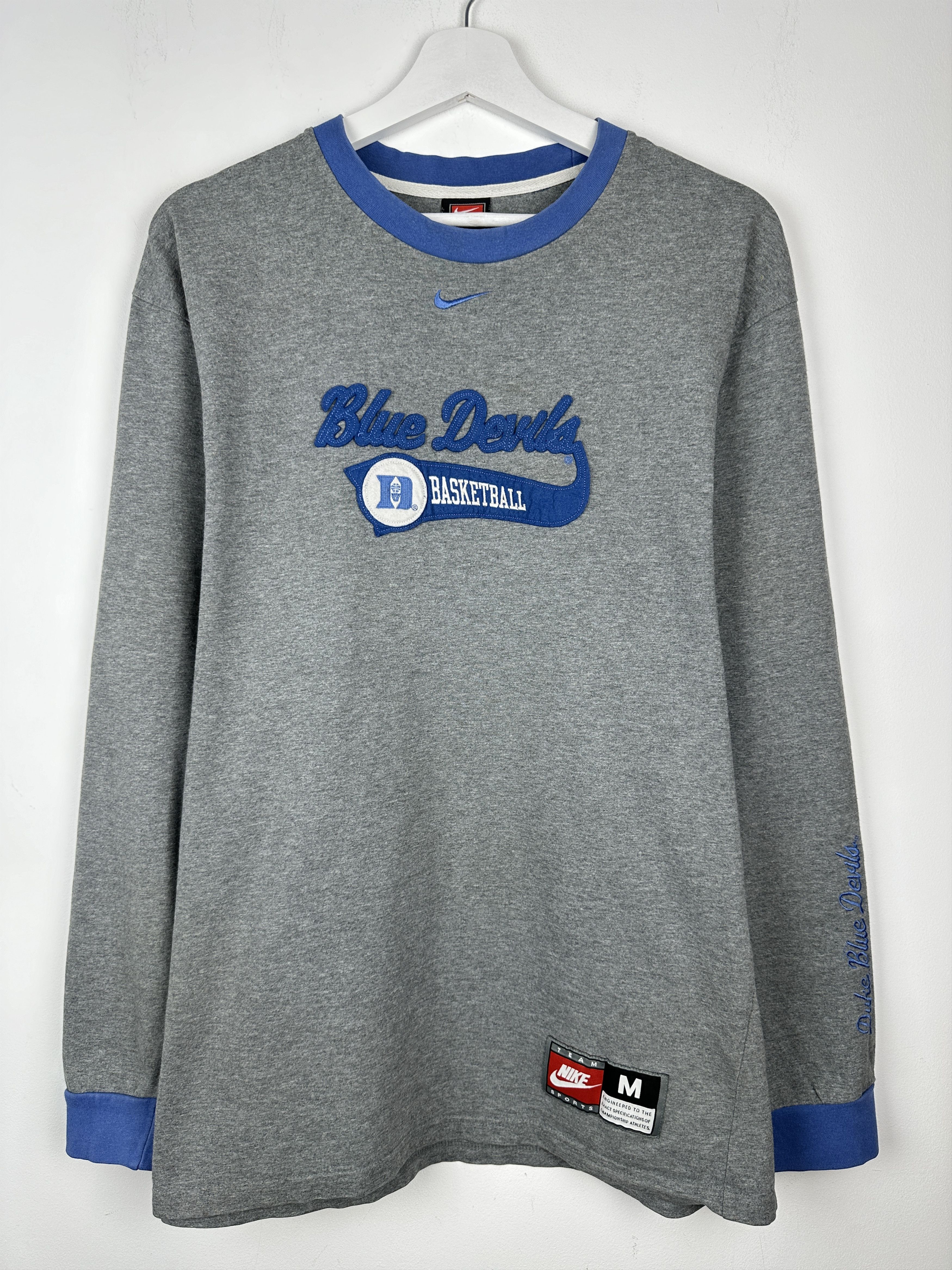 Nike 90s Vintage Nike Duke Blue Devils Long Sleeve T Shirt Tee Size US M / EU 48-50 / 2 - 1 Thumbnail