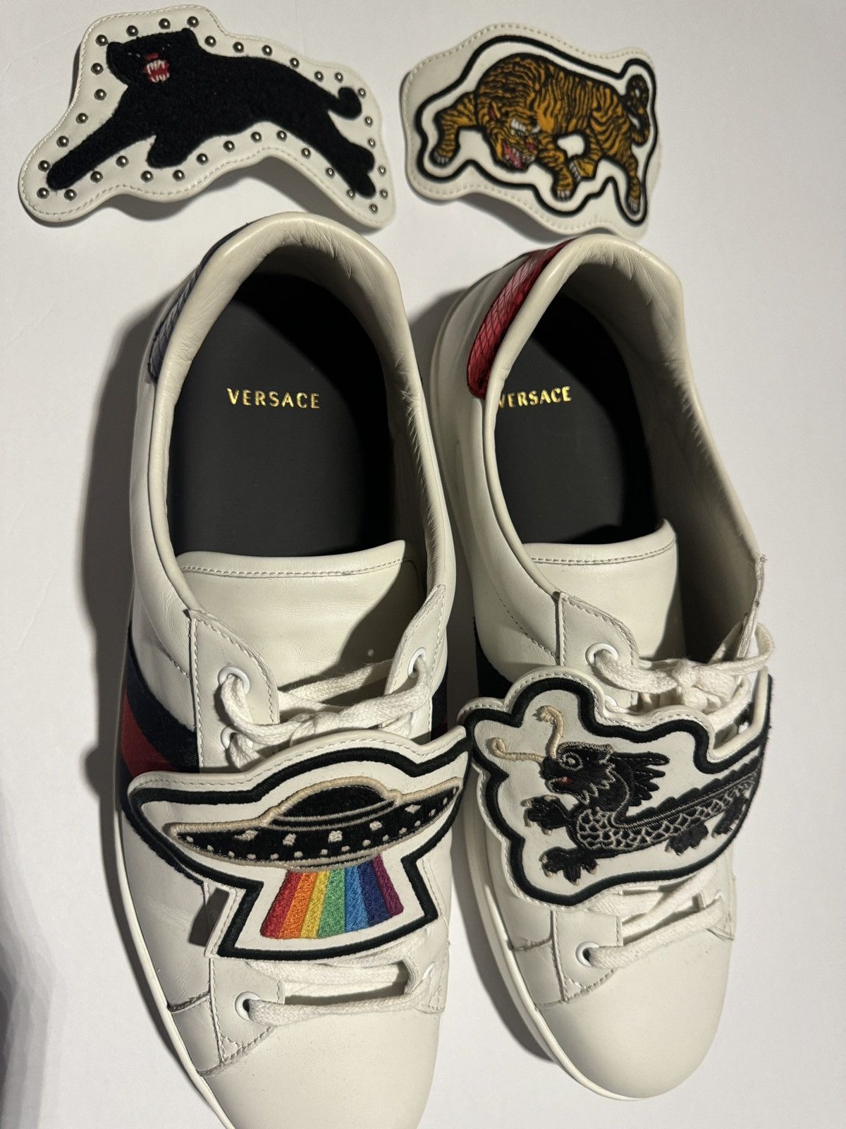 Gucci Gucci Ace Patches Mens Size 12.5G US13 Size US 13 / EU 46 - 6 Thumbnail