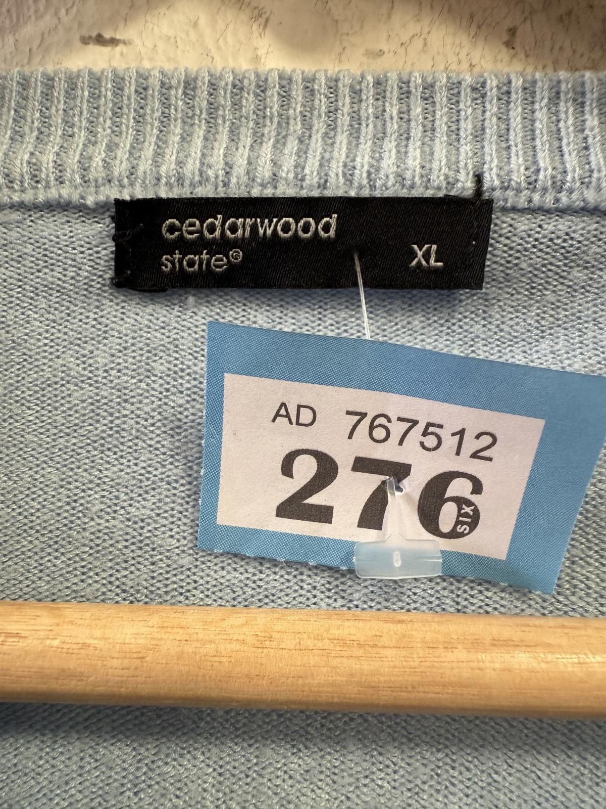 Unknown London Light Blue V-Neck Men's Sweater Size US XL / EU 56 / 4 - 4 Thumbnail