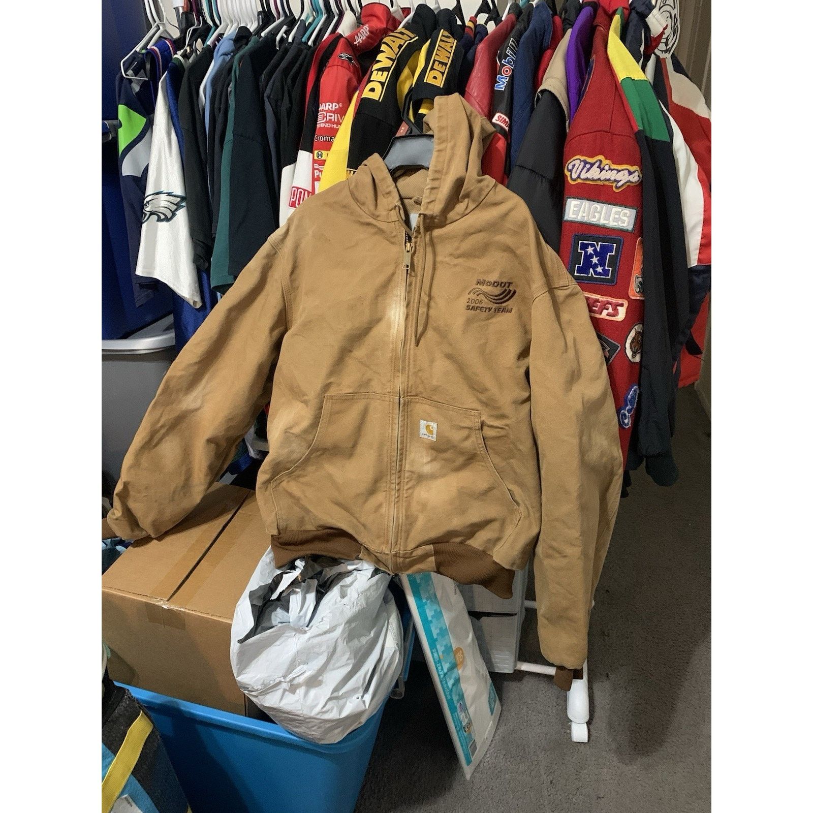 Carhartt Size L- VTG Carhartt Thermal Lined Jacket Loose Fit Brown Size US L / EU 52-54 / 3 - 1 Thumbnail