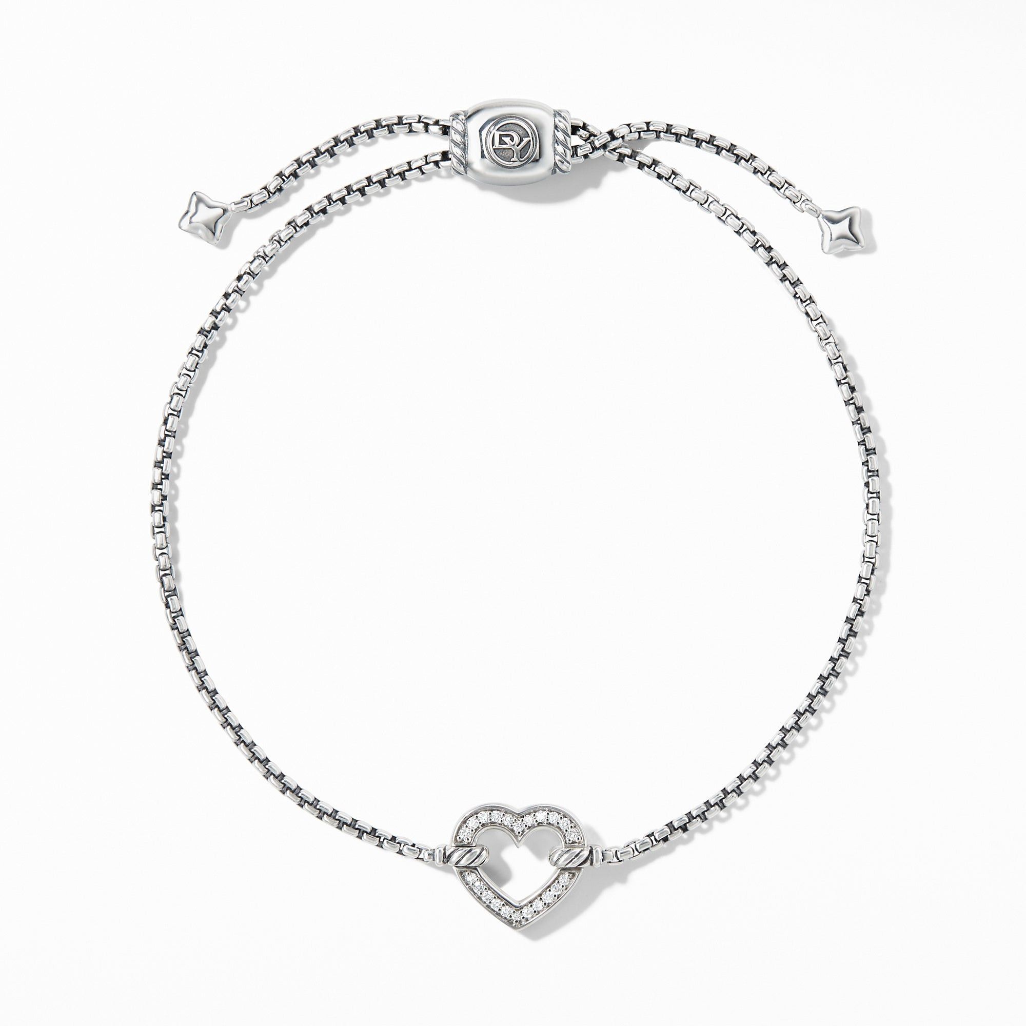 David Yurman o1w1db11025 B12768D Heart Station Bracelet in Silver Size ONE SIZE - 2 Thumbnail