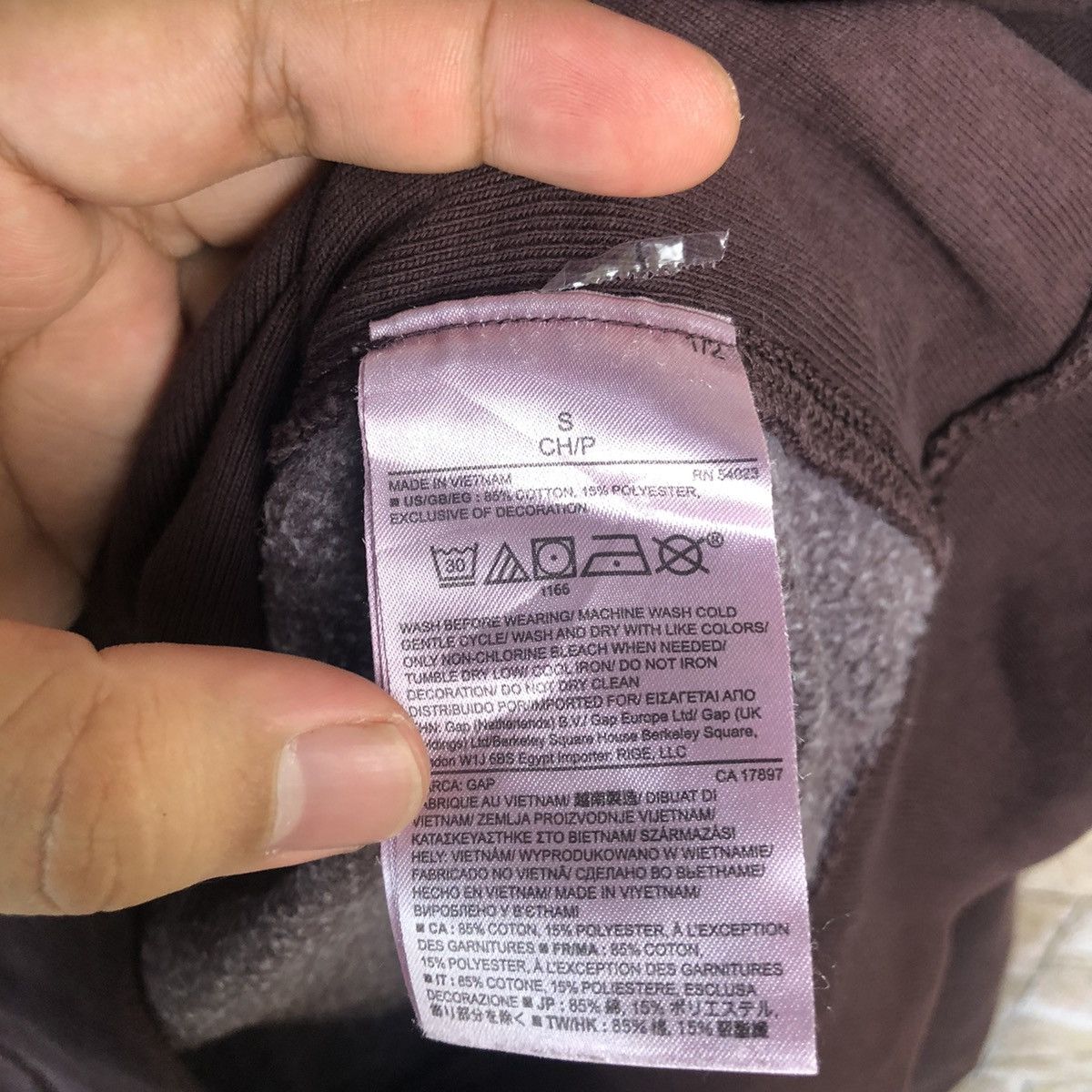 Gap Gap Dark Purple Hoodie #A181 Size US S / EU 44-46 / 1 - 11 Thumbnail