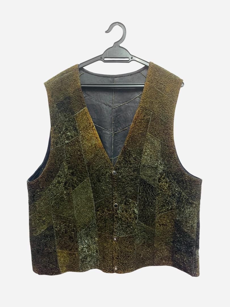 Japanese Brand Vintage Reversible Malubel Sydney Lamb Leather Patchwork Size US L / EU 52-54 / 3 - 10 Thumbnail
