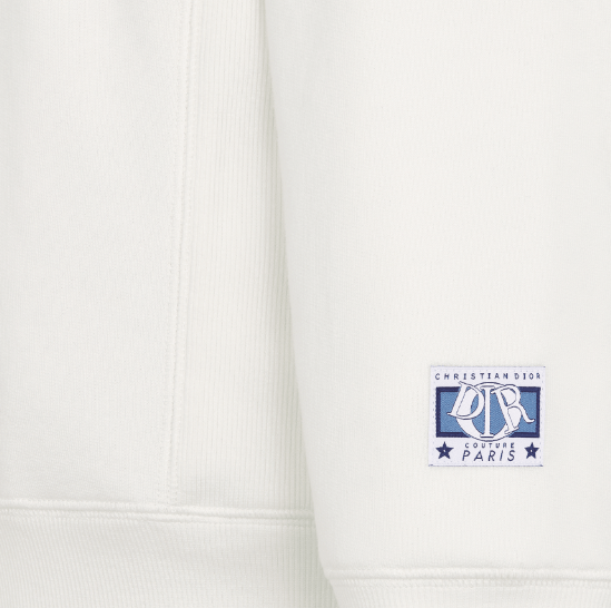 o1w1db10625 Dior Charm Relaxed-Fit Sweatshirt in White