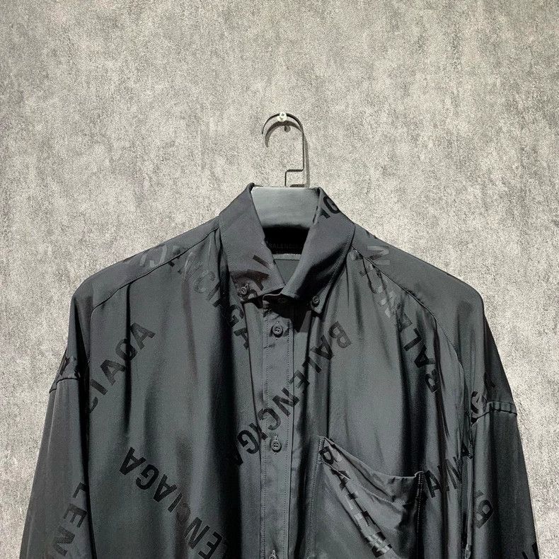 Balenciaga Balenciaga Mulberry silk full print shirt 2502-Nextarrow Size US S / EU 44-46 / 1 - 6 Thumbnail