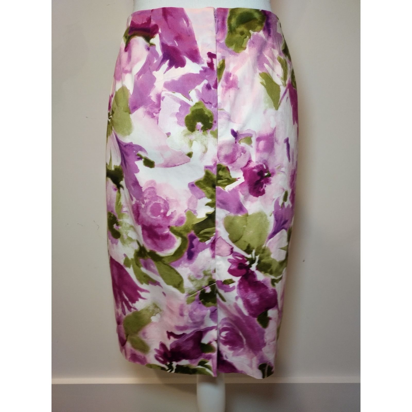 Jones New York Jones Wear Women Floral Pencil Skirt Back Zip Size 12 Size 34" / US 12 / IT 48 - 4 Thumbnail