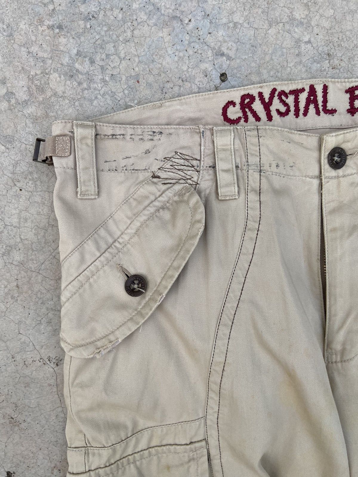 If Six Was Nine 🔥 Crystal Bush Cargo pants bondage hysteria distressed Size US 35 - 9 Thumbnail