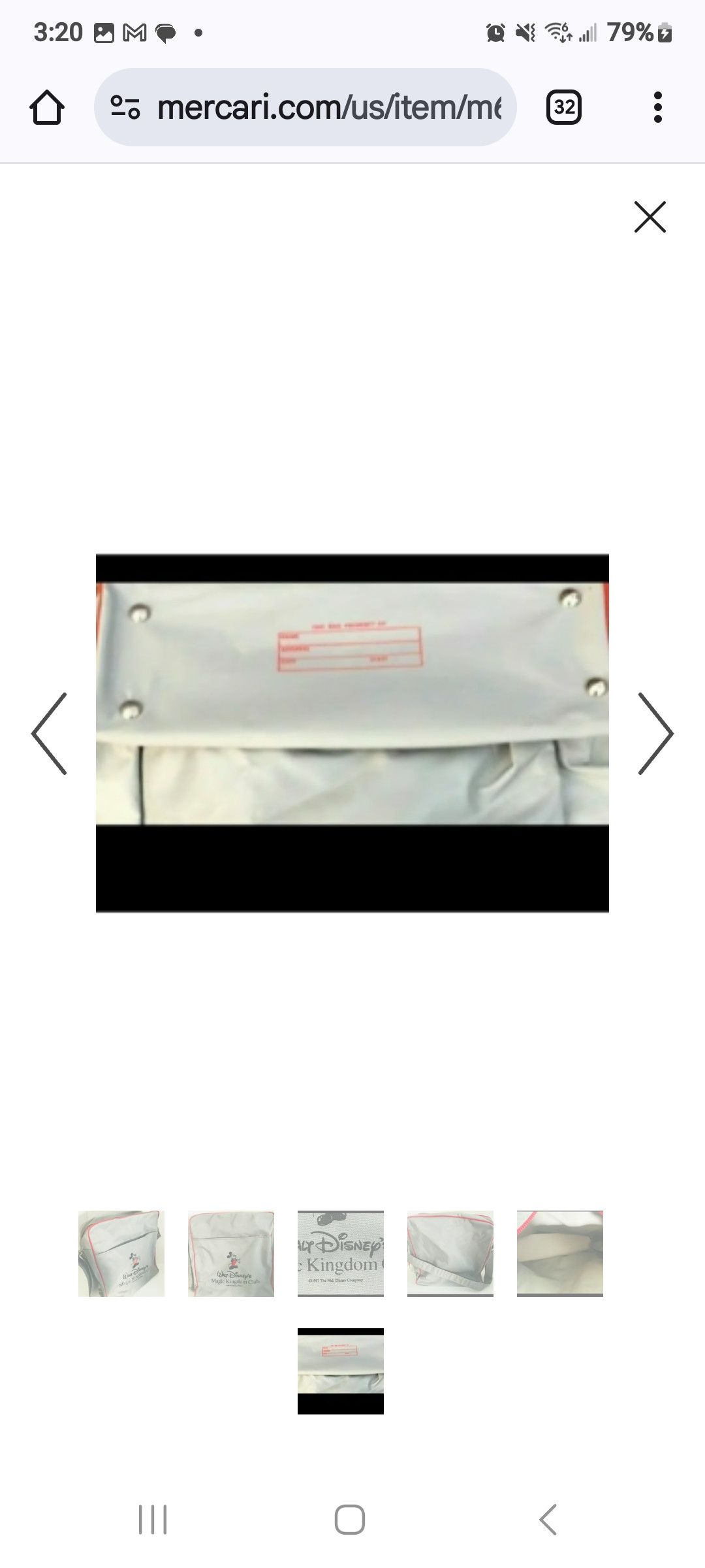 Disney 80's Vintage Walt Disney's Magic Kingdom club bag vtg 1980's Size ONE SIZE - 4 Thumbnail