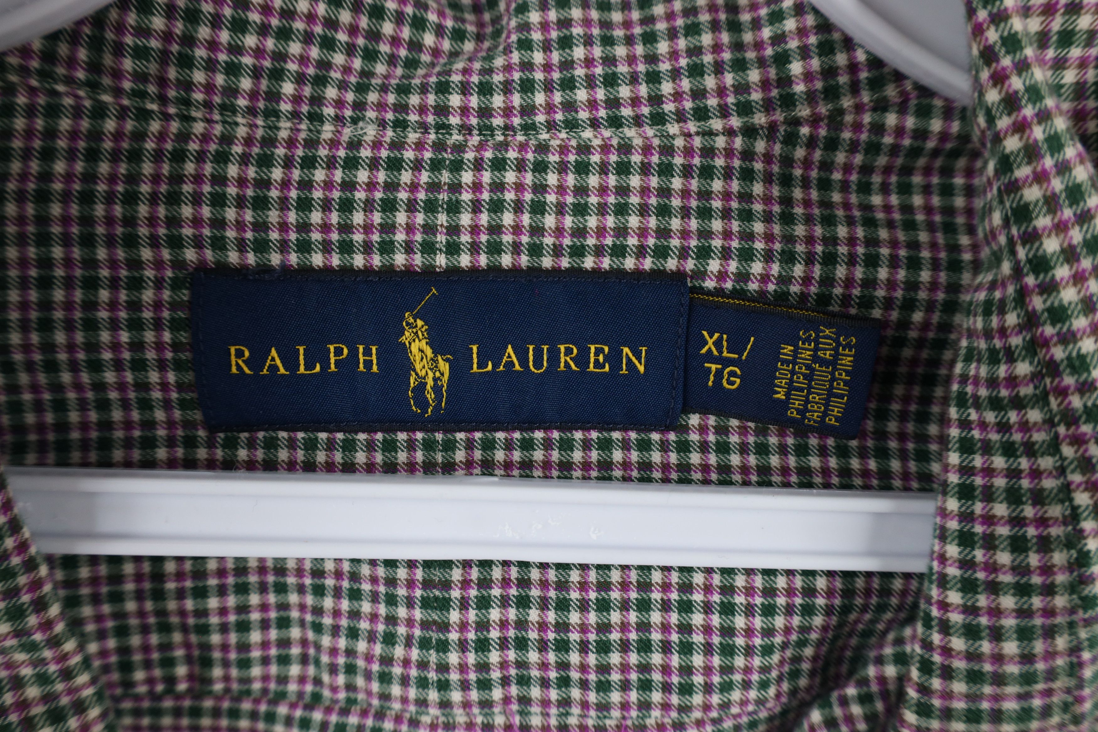 Ralph Lauren × Vintage Vintage Ralph Lauren Plaid Collared Button Down Shirt Cotton Size US XL / EU 56 / 4 - 6 Thumbnail