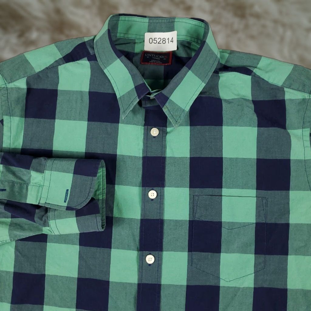 UNTUCKit UNTUCKit Shirt Mens L Green Check Button Up Long Sleeve Size US L / EU 52-54 / 3 - 1 Thumbnail